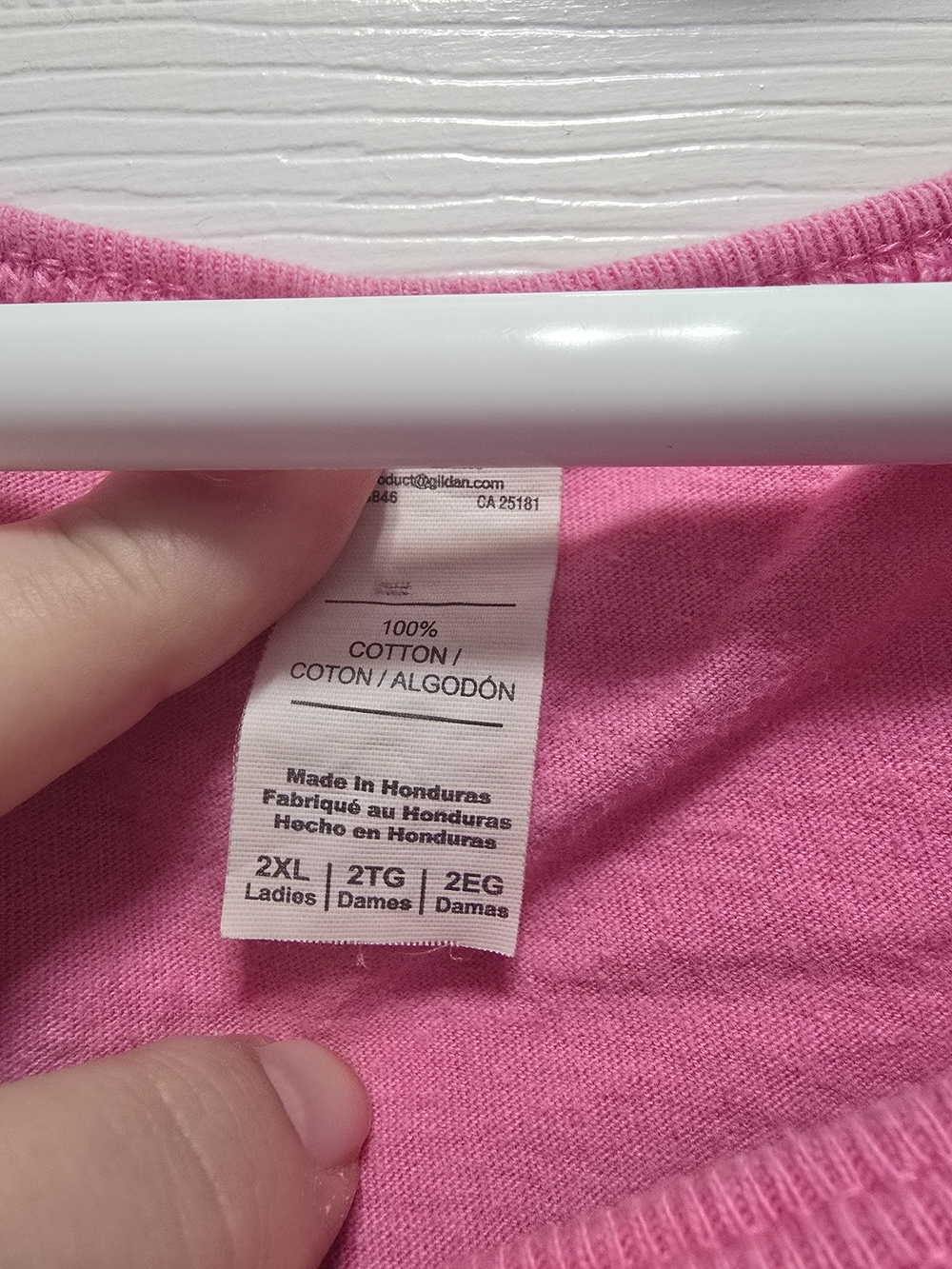Women's Pink 100% Cotton Tee - 2XL